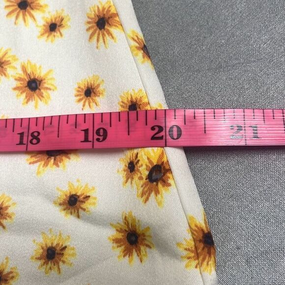 Revolve Weworewhat Ivory Yellow Ditsy Daisies Mini Slip Skirt Lined Medium NWT - Picture 9 of 10